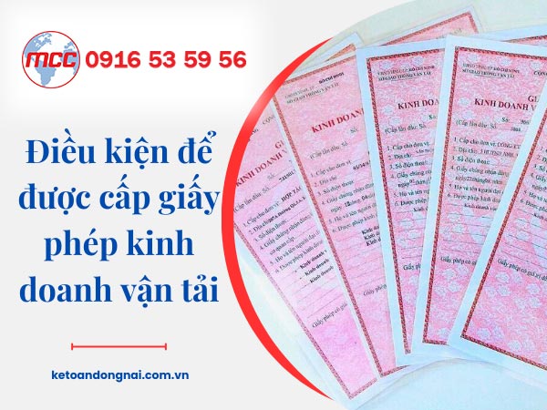Điều kiện để được cấp giấy phép kinh doanh vận tải